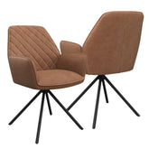 Cerutti Tan Corner Bench & 2 Lina Chairs - Pendle Village Furniture